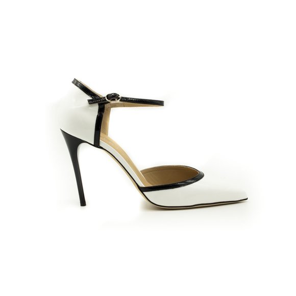 Italian Patent Leather Ankle Strap Pumps - Picture 1 of 5